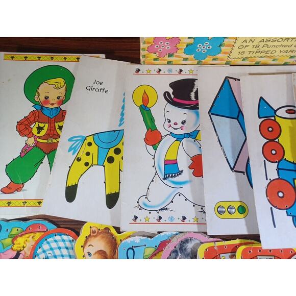 Rare Vintage Sewing Cards "A Tisket, A Tasket A Green And Yellow Basket" - Picture 4 of 16